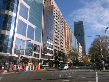 Street view of downtown Vancouver.の写真素材