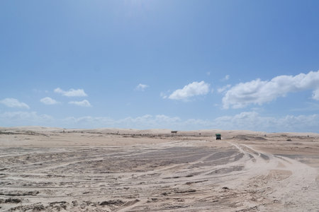Dunes in the desert of Abu Dhabi, United Arab Emirates.の写真素材