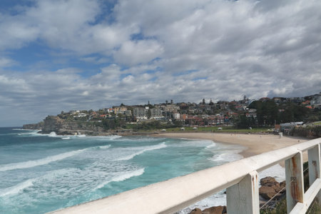 View of the beach in San Sebastian, Basque Country, Spain
