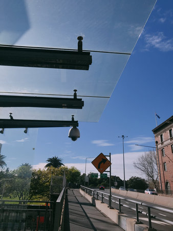 View of a pedestrian crossing in the city of Rome, Italy.