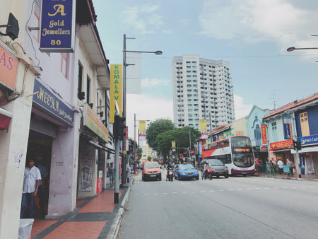 View on the road in Kuala Lumpur.の写真素材