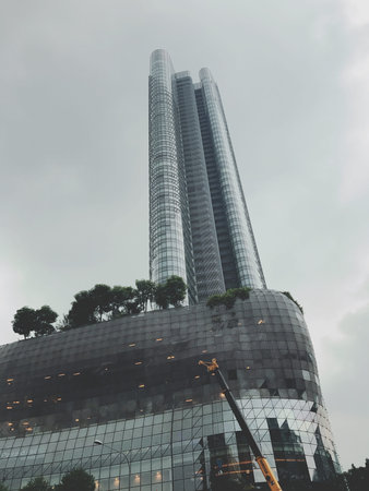 Hong Kong skyscrapers.