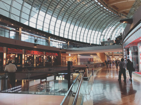 Interior of Milan airport. Milan is the capital and largest city of Italy.の写真素材