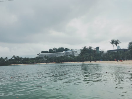 View of the beach in Pattaya, Thailand. Pattaya is one of the most beautiful beaches in Thailand.の写真素材