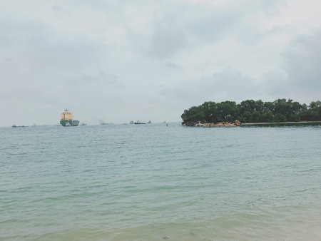 View of the sea from the shore of the island of Koh Samui.