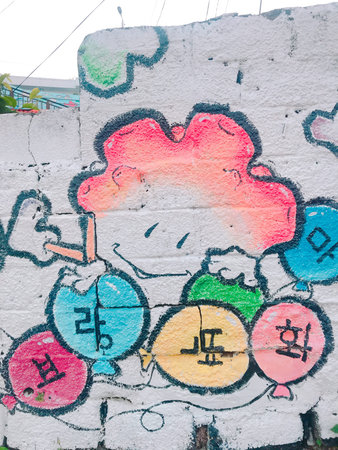 Graffiti on the wall of Chiang Mai city in Chiang Mai, Thailand.