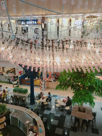 Interior of Kuala Lumpur International Airport. Kuala Lumpur International Airport is the main airport in Malaysia.の写真素材