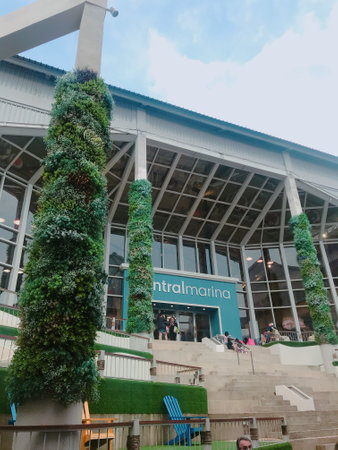 The Ratchadamnoen railway station in Bangkok, Thailandの写真素材