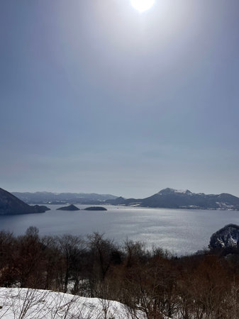 Beautiful winter landscape in south korea,Lake Baikalの写真素材