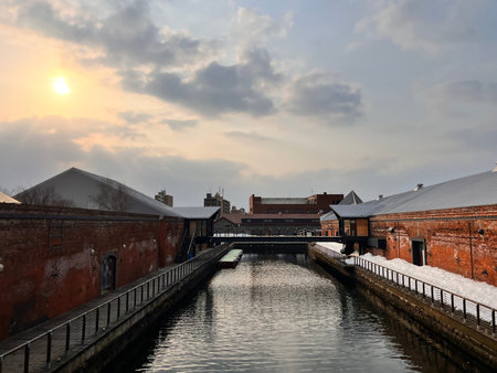 View of the old port of Gdansk in Poland, Europeの写真素材