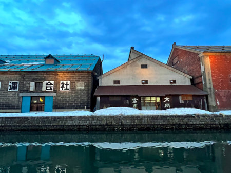 Historic buildings in Nagano, Japan.の写真素材
