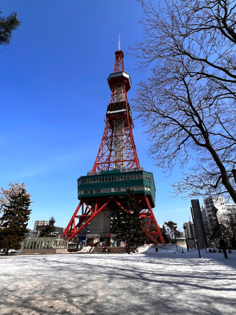 Tokyo Tower in winter, Japan. Tokyo is the capital of Japan.の写真素材