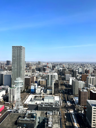 Cityscape of Tokyo, Japan. Tokyo is the capital and largest city of Japan.の写真素材