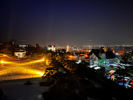 Copenhagen, Denmark. Night view of the city.