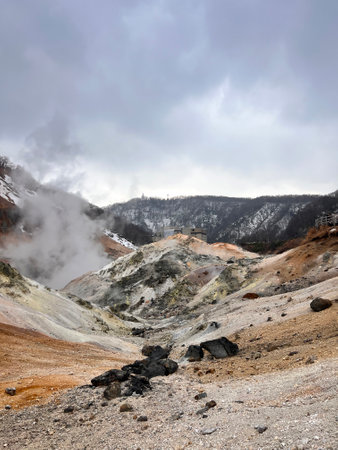 Volcanic landscape of the Kamchatka Peninsula. Russia.の写真素材