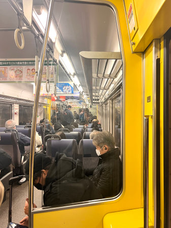 Passengers in Milan subway. Milan is the capital and largest city of Italy.の写真素材