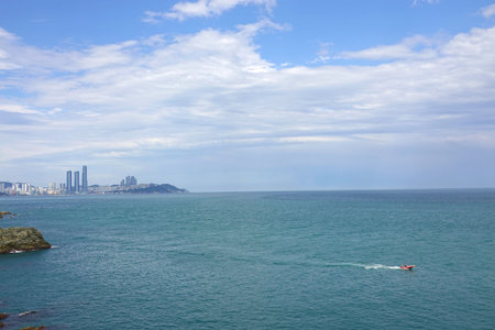 Seaside scenery in South Korea,Seaside scenery is beautiful.の写真素材
