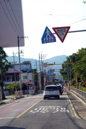 Street view in Nantou, Taiwan.の写真素材