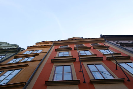 Buildings in the old town of Wroclaw, Poland.の写真素材