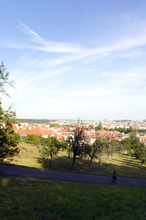 View of the city of Bratislava from the hill, Slovakia