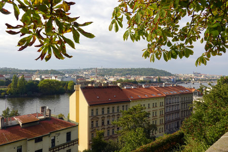 View from Vltava riverの写真素材