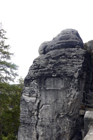 Rock formation in Adrspach-Teplice Rocks, Czech Republicの写真素材