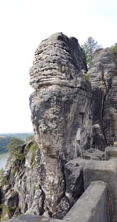 Landscape view of the Adrspach-Teplice Rocks, Czech Republicの写真素材