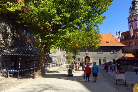 Tourists visit Old Town in Bratislava, Slovakia. Bratislava is the capital and largest city of Slovakia.の写真素材