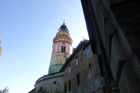 View of the clock tower in the old town of Bern, Switzerlandの写真素材