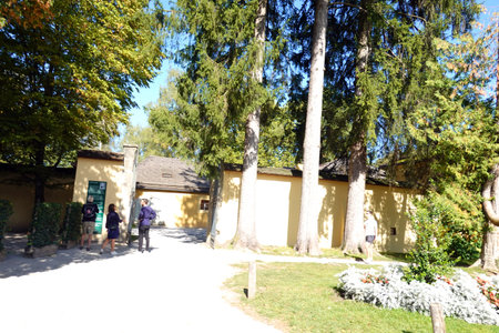 View of the garden of the Monastery of St. Peter in Barden, Austria.