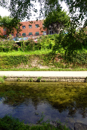 River in the city. River in the city. River in the city.の写真素材