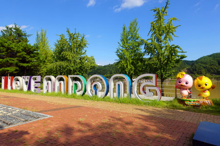 Welcome to Poland sign at the entrance to the parkの写真素材