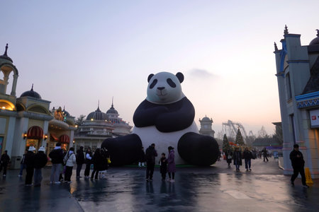Giant panda in Macauの写真素材