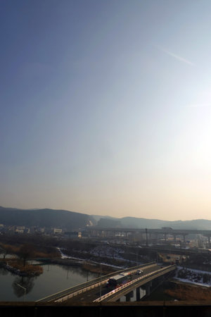 Cityscape in winter, South Korea, Seoul\\\\