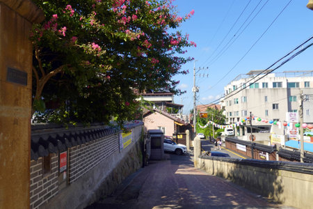 Street view of Kamakura, Japan. Kamakura is the capital of Kanagawa Prefecture.の写真素材