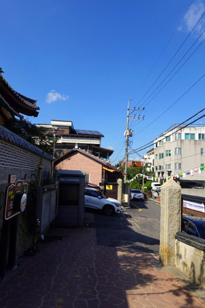 A street in Nagasaki, Japan.の写真素材