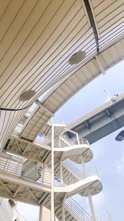 Modern architecture, detail of a modern building, closeup of photo