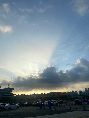 Sunset in the city of Nakhon Ratchasima