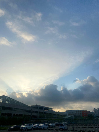 Clouds and sky in the evening at the city of Hebei