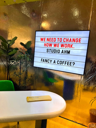 Coffee shop sign board in coffee shop. coffee shop signboard