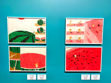 Watermelon exhibition in Zagreb, Croatia. 27th August 2014.