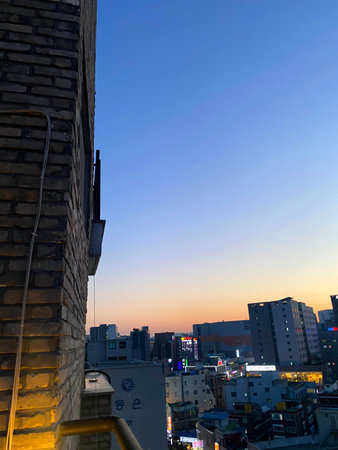 Sunset in Yokohama, Japan.
