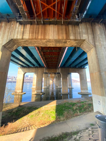 bridge over the Dnieper river in Kiev, Ukraine, Europe