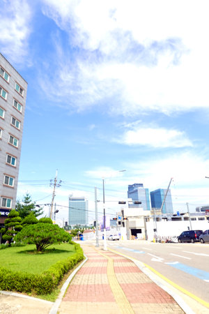 Urban landscape in Sapporo, Japan. Sapporo is the capital of Hokkaido Prefecture.の写真素材