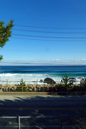 blur in south africa coastline indian ocean near the mountain and bush