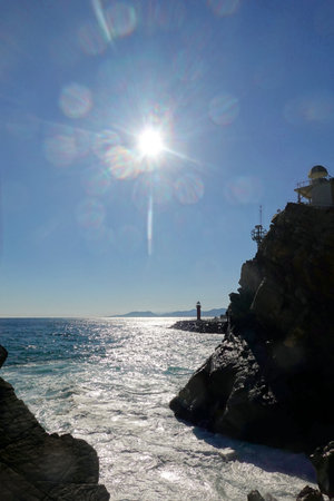 Lighthouse on the coast of the island of Ibiza in Spain