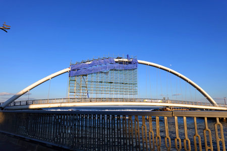 The modern bridge in Beijing, China.