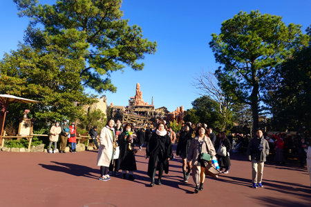 Unidentified people visit Wat Phra That Doi Suthep temple in Bangkok, Thailand.の写真素材