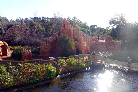 Tourists visit the Red Rock Garden in Singaporeの写真素材