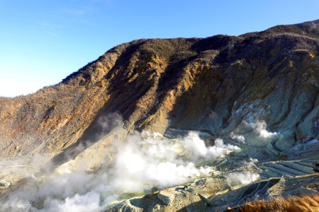 Crater of Mount Bromo in Bromo Tengger Semeru National Parkの写真素材